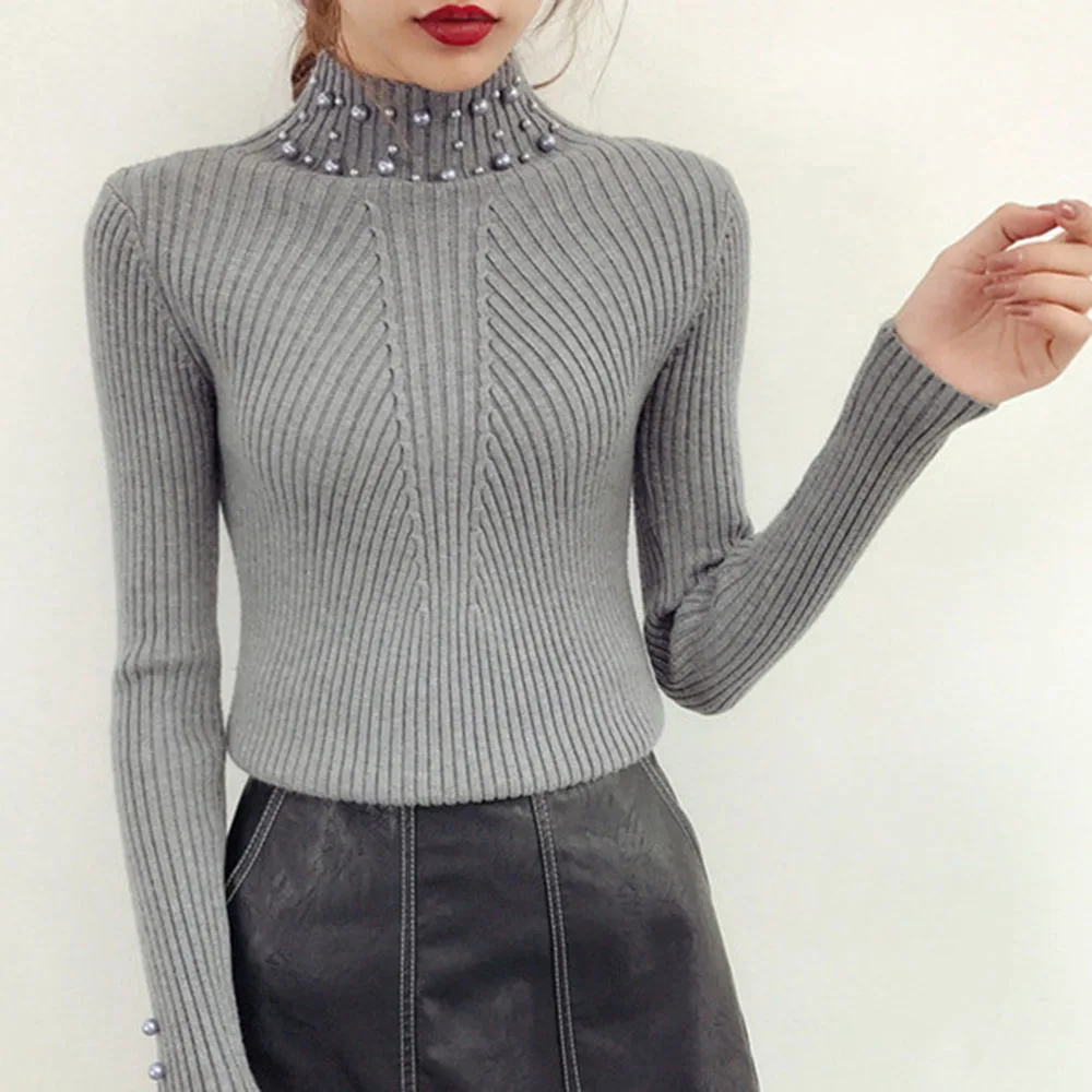 Beading Designer 2020 Spring Turtleneck Pullovers Sweaters Primer shirt long sleeve Korean Slim-fit tight sweater Knit Wear
Beading Designer 2020 Spring Turtleneck Pullovers Sweaters Primer shirt long sleeve Korean Slim-fit tight sweater Knit Wear