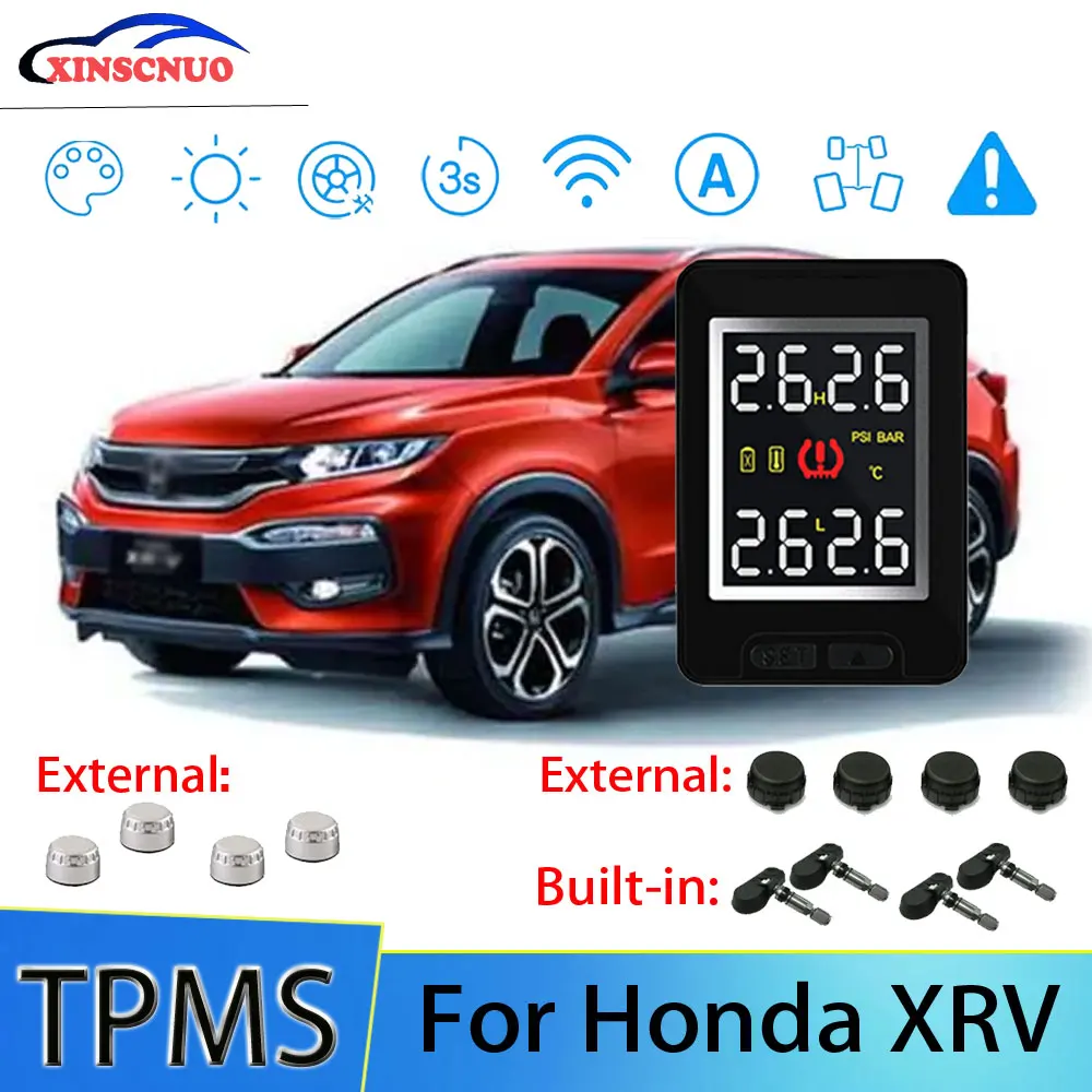 Smart Car TPMS Tire Pressure Monitor System For Honda XRV XR-V With 4 Sensors Wireless Alarm Systems LCD Display TPMS Monitor
Smart Car TPMS Tire Pressure Monitor System For Honda XRV XR-V With 4 Sensors Wireless Alarm Systems LCD Display TPMS Monitor
