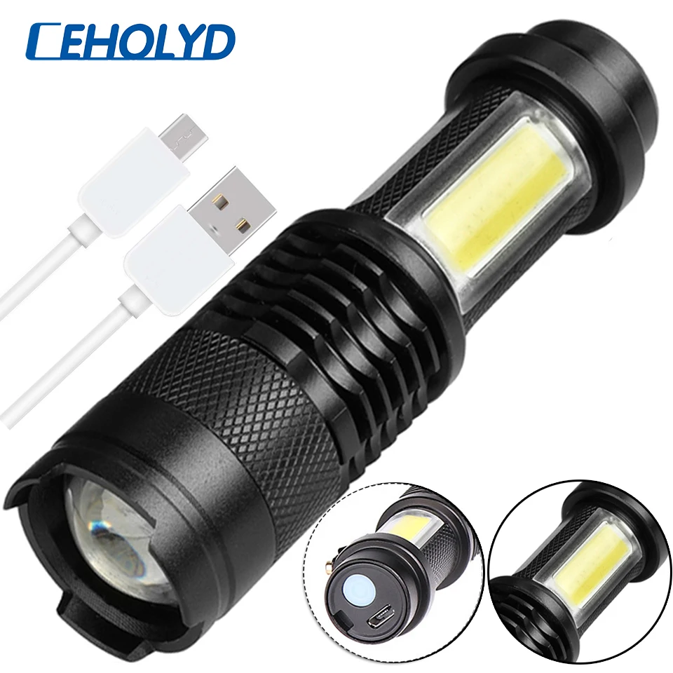 Мини светодиодный фонарик XP G Q5 встроенный аккумулятор AA/14500 Регулируемый зум