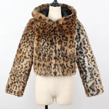 ZT0007 Europe and America Autumn and Winter Clothing Plus Size Women Leopard Print Faux Fur Overcoat Hooded Plush Short Coat
ZT0007 Europe and America Autumn and Winter Clothing Plus Size Women Leopard Print Faux Fur Overcoat Hooded Plush Short Coat