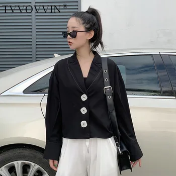 TVVOVVIN Solid Color Suit Collar Long Sleeves Buckle Short Paragraph Women Coat Casual Wild Simple Fashion 2019 Autumn New D344
TVVOVVIN Solid Color Suit Collar Long Sleeves Buckle Short Paragraph Women Coat Casual Wild Simple Fashion 2019 Autumn New D344
