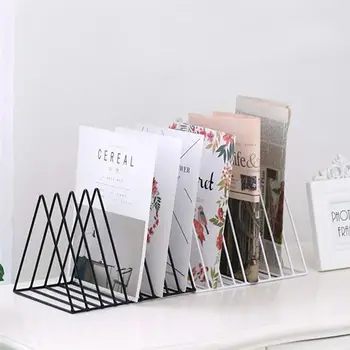 Triangular Desktop Book Rack Modern Metal Wire Bookshelf Simple Magazine Holder Rack for Home Office(Black)
Triangular Desktop Book Rack Modern Metal Wire Bookshelf Simple Magazine Holder Rack for Home Office(Black)