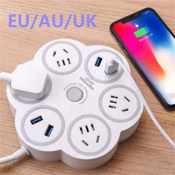 New Portable1.8 M Smart Multi-function Plug-in Board 4 USB Socket Hidden Indicato For Home Safety Protection With AU/EU/UK Plug
New Portable1.8 M Smart Multi-function Plug-in Board 4 USB Socket Hidden Indicato For Home Safety Protection With AU/EU/UK Plug