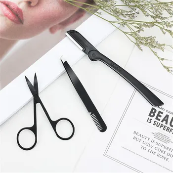 3pcs/set Portable Eyebrow Trimmer Kit Eyebrow Razor Set Eyebrow Tweezers Comb Eye Brow Shaper Scissors Women Face Razor Makeup
3pcs/set Portable Eyebrow Trimmer Kit Eyebrow Razor Set Eyebrow Tweezers Comb Eye Brow Shaper Scissors Women Face Razor Makeup
