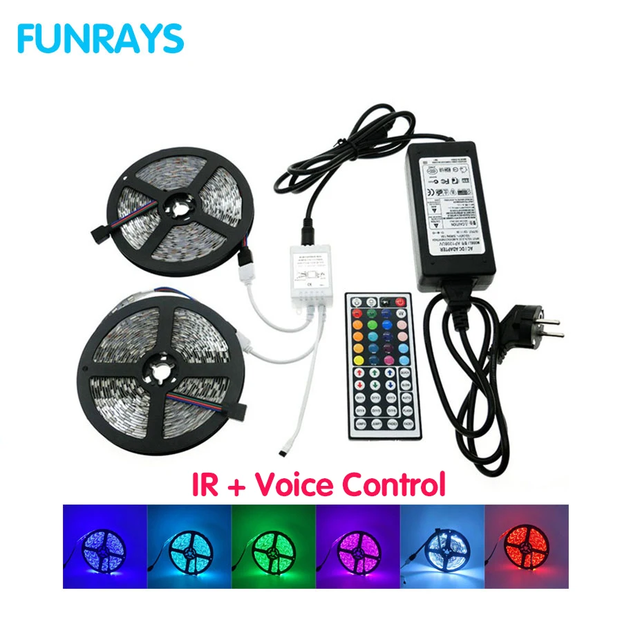 5M 10M15M 5050 Led Strip 12V RGB Flexible Tape Led Ribbon 60 Led/m Led Strip IR + Voice Music Control Home Christmas Party
5M 10M15M 5050 Led Strip 12V RGB Flexible Tape Led Ribbon 60 Led/m Led Strip IR + Voice Music Control Home Christmas Party