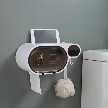 Bathroom Toilet Paper Holder Paper with A Storage Box Toilet Dispenser Box Wall Mounted Tissue Box Roll Paper Rack Free Punching
Bathroom Toilet Paper Holder Paper with A Storage Box Toilet Dispenser Box Wall Mounted Tissue Box Roll Paper Rack Free Punching