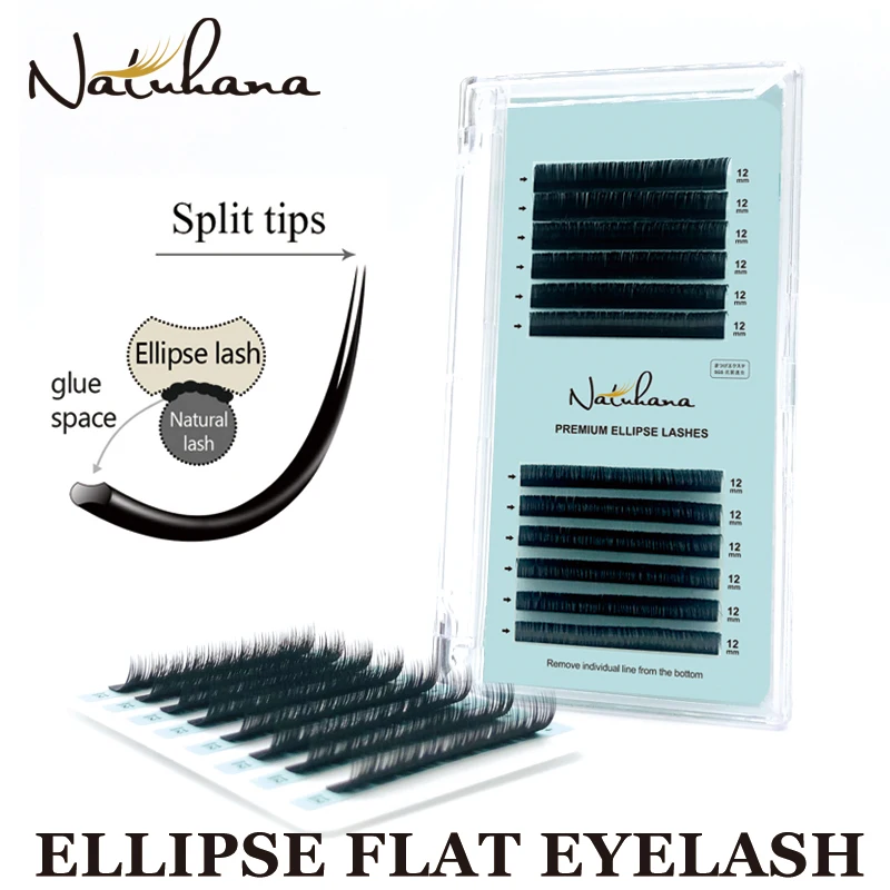 NATUHANA BCD Curl Matte Ellipse Flat Eyelash Extensions Individual Mink Soft Flat Lash Split Tips Ellipse Shaped False Eyelashes
NATUHANA BCD Curl Matte Ellipse Flat Eyelash Extensions Individual Mink Soft Flat Lash Split Tips Ellipse Shaped False Eyelashes