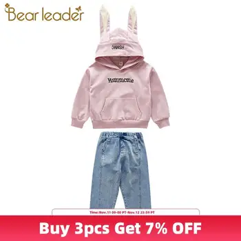Bear Leader 4-13 Years Old Girls Clothing Sets Cute Bunny Ears Hooded Sweatshirt Jean Pants 2pcs Fashion Outfits for Kid Girls
Bear Leader 4-13 Years Old Girls Clothing Sets Cute Bunny Ears Hooded Sweatshirt Jean Pants 2pcs Fashion Outfits for Kid Girls