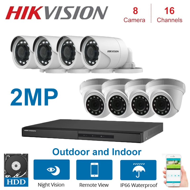 2MP HIKVISION 16Channel DVR Hybrid Video Surveillance Recorder with 2MP Dome and Bullet Security Camera KITS
2MP HIKVISION 16Channel DVR Hybrid Video Surveillance Recorder with 2MP Dome and Bullet Security Camera KITS