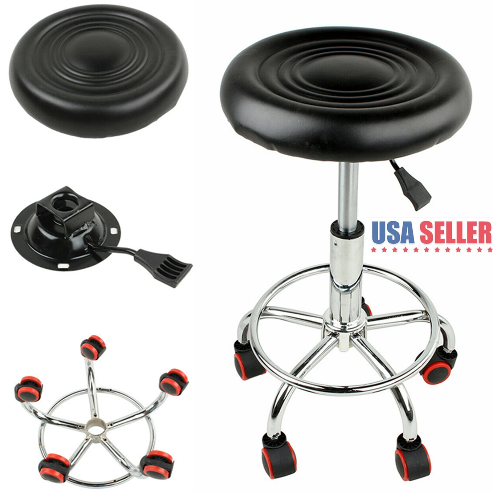 Retro Style 5 Wheels Rolling Bar Stools Hydraulic Design Adjustable Height Salon Rolling Swivel Stool Massage Spa Chair Stool US
Retro Style 5 Wheels Rolling Bar Stools Hydraulic Design Adjustable Height Salon Rolling Swivel Stool Massage Spa Chair Stool US