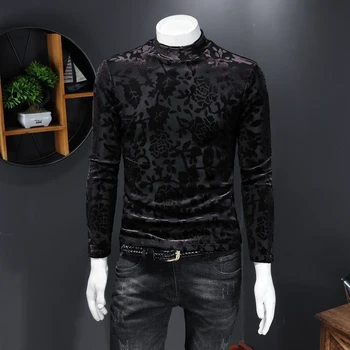 Luxury T Shirt Men Flora Royal T Shirt Men Club Outfits Plant Velvet T Shirt Men T Shirt Homme Fall Winter Fleece Base Tshirt 
Luxury T Shirt Men Flora Royal T Shirt Men Club Outfits Plant Velvet T Shirt Men T Shirt Homme Fall Winter Fleece Base Tshirt