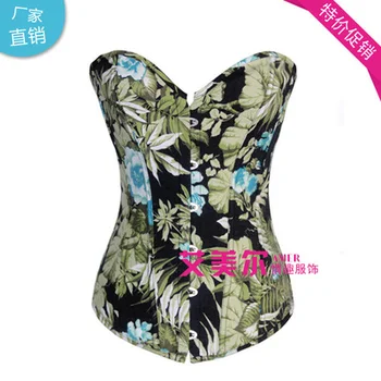 Temperament and interest clothing Printed garden green belt waist shapewear sells very tight corsets 
Temperament and interest clothing Printed garden green belt waist shapewear sells very tight corsets