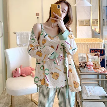 Confinement clothing spring and autumn clothing cotton postpartum three-piece nursing suit suit maternity pregnant suit pajamas 
Confinement clothing spring and autumn clothing cotton postpartum three-piece nursing suit suit maternity pregnant suit pajamas