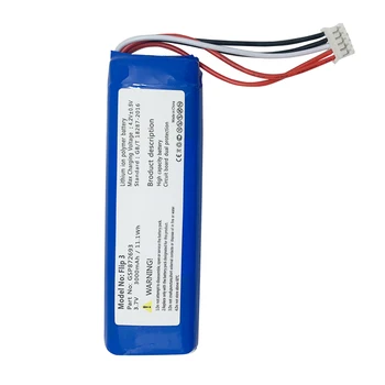 1pc 3.7V 3000mAh/11.1Wh GSP872693 Battery for JBL Flip 3 Flip3 JBLFlip3 High Capacity Battery
1pc 3.7V 3000mAh/11.1Wh GSP872693 Battery for JBL Flip 3 Flip3 JBLFlip3 High Capacity Battery
