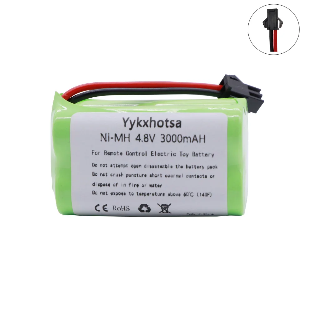 4.8V 3000mAh Battery SM Plug For Remote control toys Cars Tanks Guns Robots 4.8v NiMH Battery AA Batteries Pack
4.8V 3000mAh Battery SM Plug For Remote control toys Cars Tanks Guns Robots 4.8v NiMH Battery AA Batteries Pack