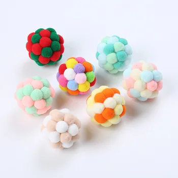 Colorful Handmade Bells Bouncy Ball Catnip Chewing Interactive Toy Pet Toys Kitten Puppy Plush Ball Game Dog Cat Toy
Colorful Handmade Bells Bouncy Ball Catnip Chewing Interactive Toy Pet Toys Kitten Puppy Plush Ball Game Dog Cat Toy