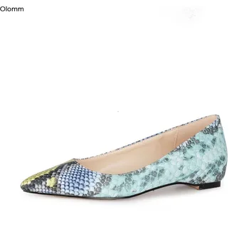 Olomm Women Flats Sexy Snake Pattern Pointed Toe Comfort Square Low Heels Gorgeous Yellow Blue Shoes Women US Plus Size 4-13
Olomm Women Flats Sexy Snake Pattern Pointed Toe Comfort Square Low Heels Gorgeous Yellow Blue Shoes Women US Plus Size 4-13