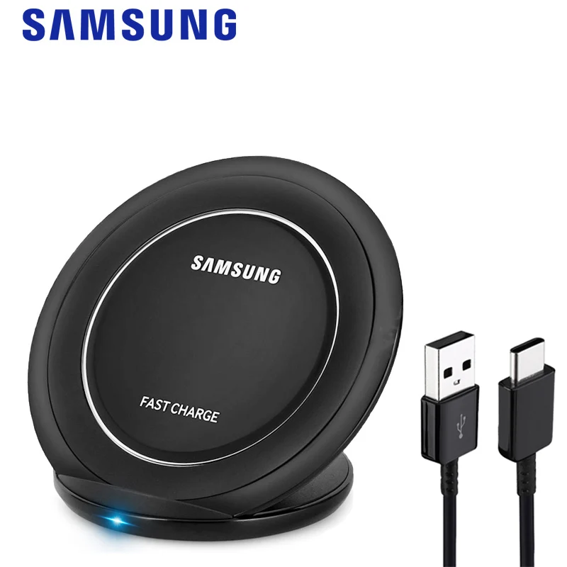 Samsung Qi Беспроводное зарядное устройство оригинал 15 Вт быстрая умная зарядная