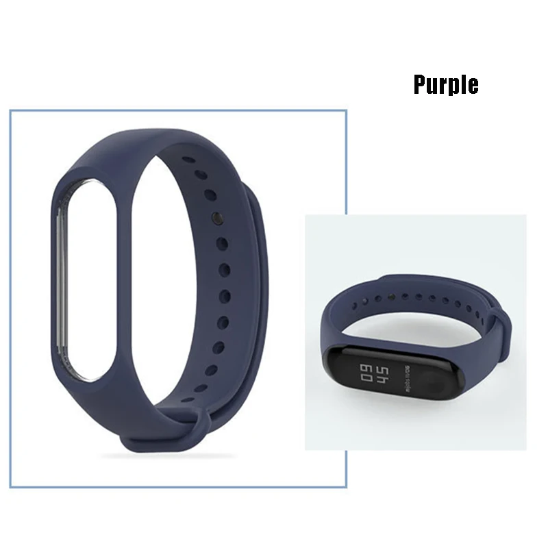 Qevila New Fashion Bracelet Mi Band 4 Accessory Multicolor Silicone Sport Waterproof Mi Band 3 4 Accessories Pulsera Correa Mi 3 4 Replacement Women Men Bracelet Mi Band 4 (22)