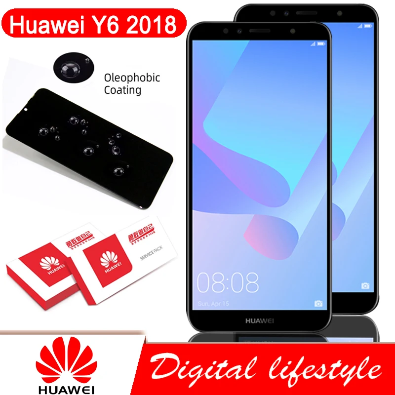 Original 5.7'' Display for Huawei Y6 2018 ATU L11 L21 L22 LX1 LX3 L31 L42 LCD Touch Screen Digitizer Assembly Prime | Мобильные