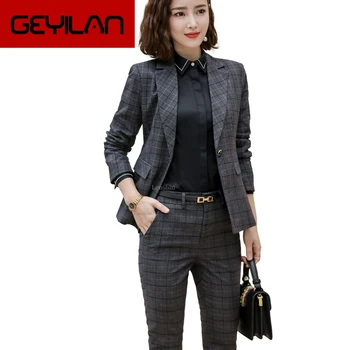 Lenshin 2 Pieces Set Plaid Formal Pant Suit Office Lady Uniform Designs for Women Business High-quality Suits Work Wear
Lenshin 2 Pieces Set Plaid Formal Pant Suit Office Lady Uniform Designs for Women Business High-quality Suits Work Wear