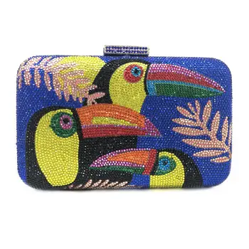 2020 Novelty Toucan Bird Women Crystal Evening Bags Rhinestones Box Ladies Clutch Party Cocktail Handbag Purse
2020 Novelty Toucan Bird Women Crystal Evening Bags Rhinestones Box Ladies Clutch Party Cocktail Handbag Purse