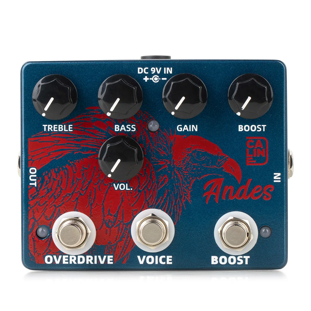 

Caline Dcp-11 Andes Boost Overdrive Effect Pedal Guitar Accessories Dual Guitar Pedal Blue Station Tremolo Effector Sound Mixer