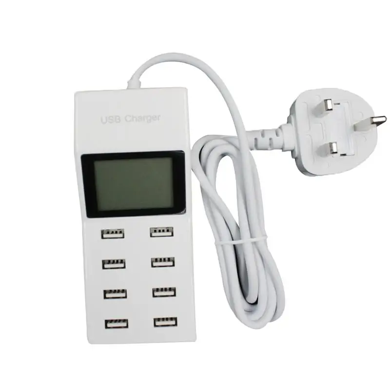 8 Ports Portable Phone Charger Multi Port USB Charging Socket LCD Display Mobile Charger Station With UK/EU/US Plug
8 Ports Portable Phone Charger Multi Port USB Charging Socket LCD Display Mobile Charger Station With UK/EU/US Plug