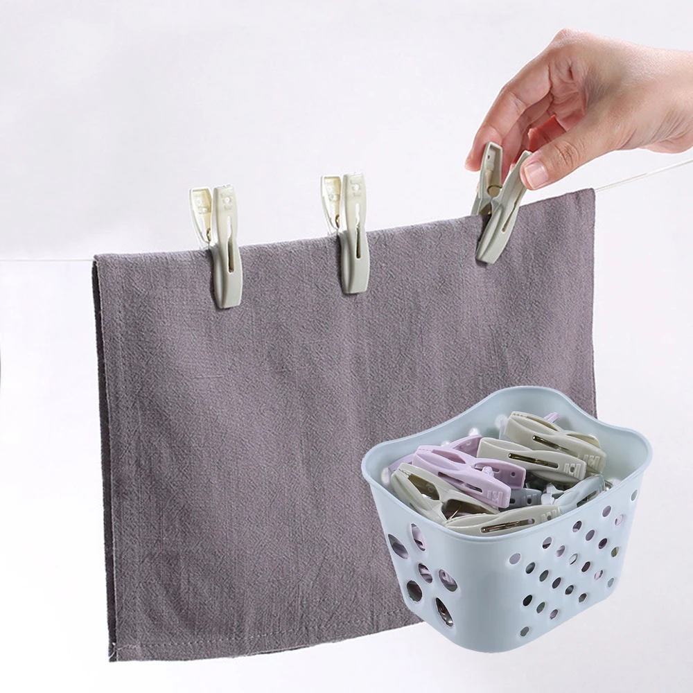 30 pcs + 1 storage basket plastic Clothespin Windproof Laundry Clips Quilt Clothes Pegs Drying Racks Keep Clip Beach Towel Clam
30 pcs + 1 storage basket plastic Clothespin Windproof Laundry Clips Quilt Clothes Pegs Drying Racks Keep Clip Beach Towel Clam