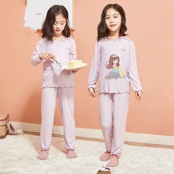 Kids pajamas Summer Girls sleepwear Long sleeve thin pyjama sets Casual Modal home suit Girls Summer Anti-Mosquito Clothing sets
Kids pajamas Summer Girls sleepwear Long sleeve thin pyjama sets Casual Modal home suit Girls Summer Anti-Mosquito Clothing sets