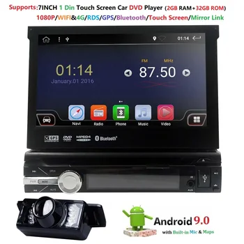 Universal 7 inch 1080P Single Din Retractable Android 9.0 Car DVD Player Digital touch screen Car Media Player 2GB+32GB CAMERA
Universal 7 inch 1080P Single Din Retractable Android 9.0 Car DVD Player Digital touch screen Car Media Player 2GB+32GB CAMERA