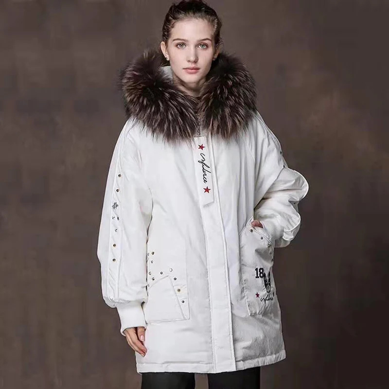 Down jacket 2019 new fashion women coat winter hooded with real raccoon dog fur clothing thick warm parka real fur outerwear
Down jacket 2019 new fashion women coat winter hooded with real raccoon dog fur clothing thick warm parka real fur outerwear
