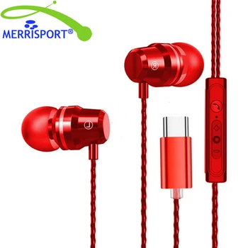 

Premium In-Ear Stereo Earphones with Mic + Controller, USB Type - C PlugEarphone Earbud with Powerful Bass for Phone Huawei HTC