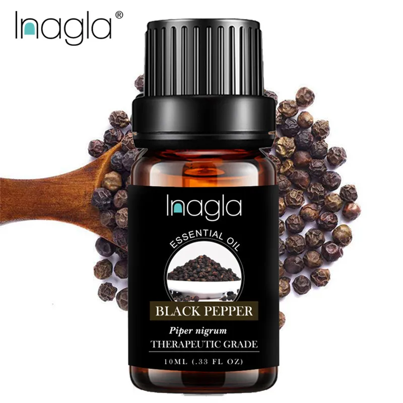 Inagla 10ML Black Pepper Essential Oils 100% Pure Natural for Aromatherapy Diffusers Oil Home Air Care |