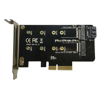 Dual M.2 PCIe Adapter M2 SSD NVME M Key SATA-based B Key to PCI-e 3.0 x 4 Controller Converter Card Support 2280 2260 2242 2230
Dual M.2 PCIe Adapter M2 SSD NVME M Key SATA-based B Key to PCI-e 3.0 x 4 Controller Converter Card Support 2280 2260 2242 2230