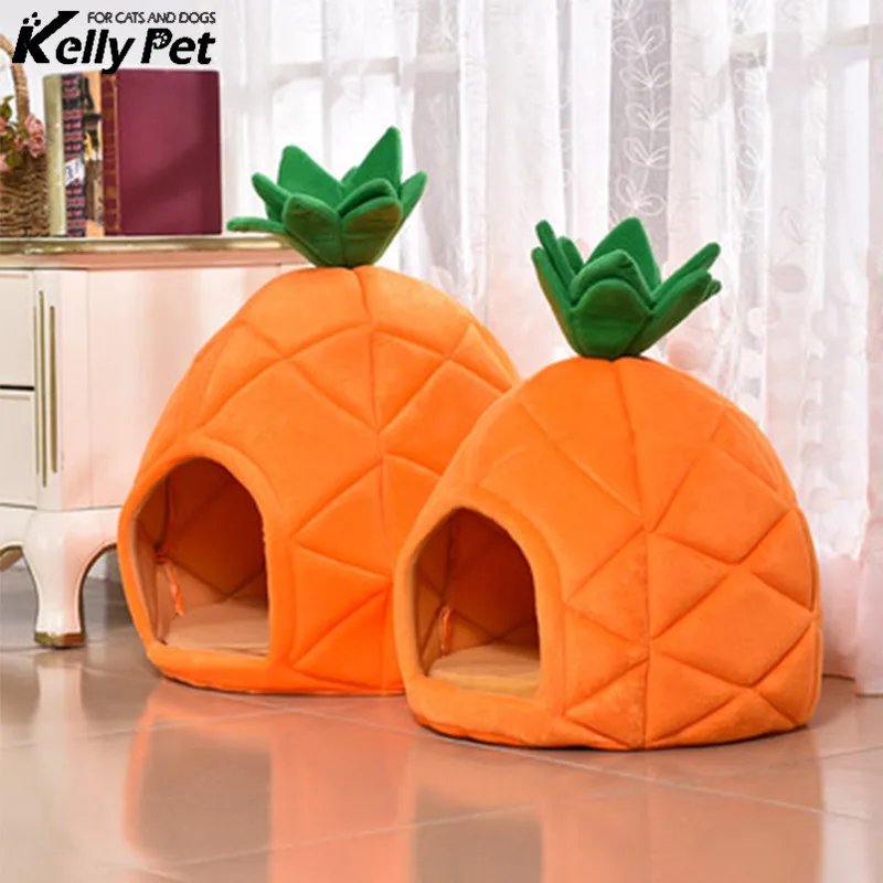 

Creative Kennel Cat Nest Teddy dog Fruit Banana Strawberry Pineapple watermelon cotton bed warm pet Products Foldable Dog house