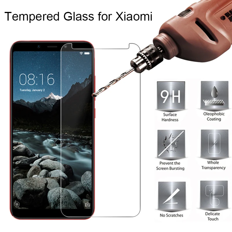 Фото 9H Tempered Glass for Xiaomi Redmi 4X 5A 6A 6 Pro HD Screen on Note 2 3 Film Prime 5 | Мобильные телефоны и аксессуары