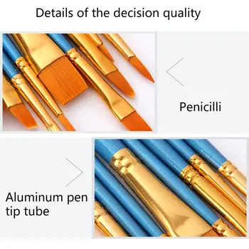 10Pcs Paint Brush Set Nylon Hair Brush for Acrylic Painting Oil Painting Watercolor Painting
10Pcs Paint Brush Set Nylon Hair Brush for Acrylic Painting Oil Painting Watercolor Painting