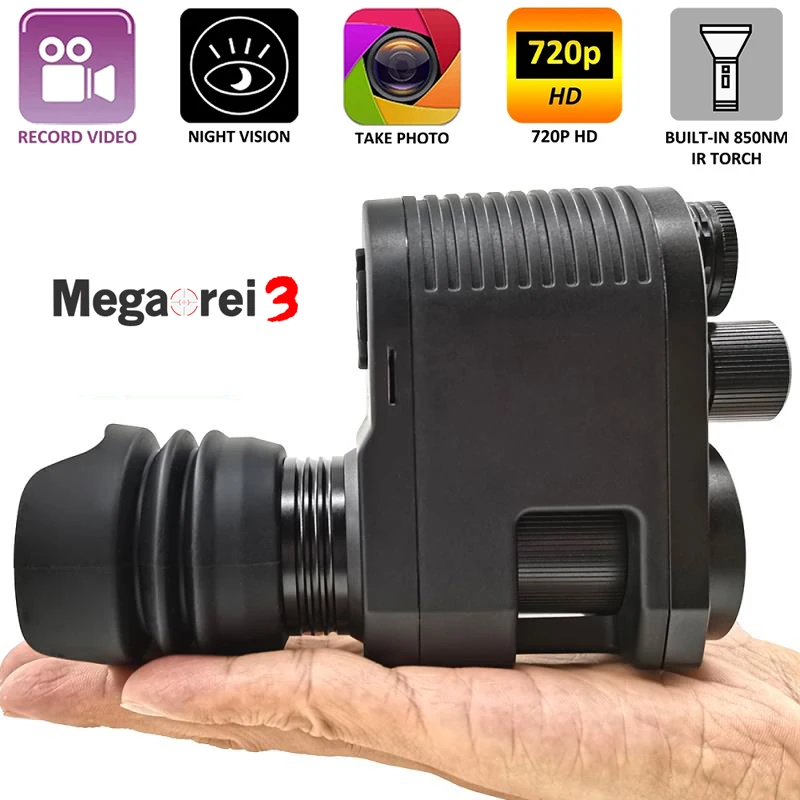Highly Integrated Megaorei 3 Night Vision Scope Optical Night Sight Hunting Camera NV007 Spotting Scope with 850nm laser IR
Highly Integrated Megaorei 3 Night Vision Scope Optical Night Sight Hunting Camera NV007 Spotting Scope with 850nm laser IR