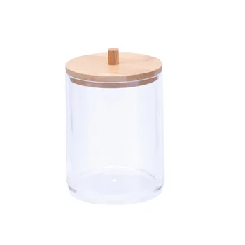 Transparent Acrylic Cotton Swabs Organizer Countertop Storage Jar Cylinder Dispenser Holder with Bamboo Lid for Bath Salts Hair
Transparent Acrylic Cotton Swabs Organizer Countertop Storage Jar Cylinder Dispenser Holder with Bamboo Lid for Bath Salts Hair