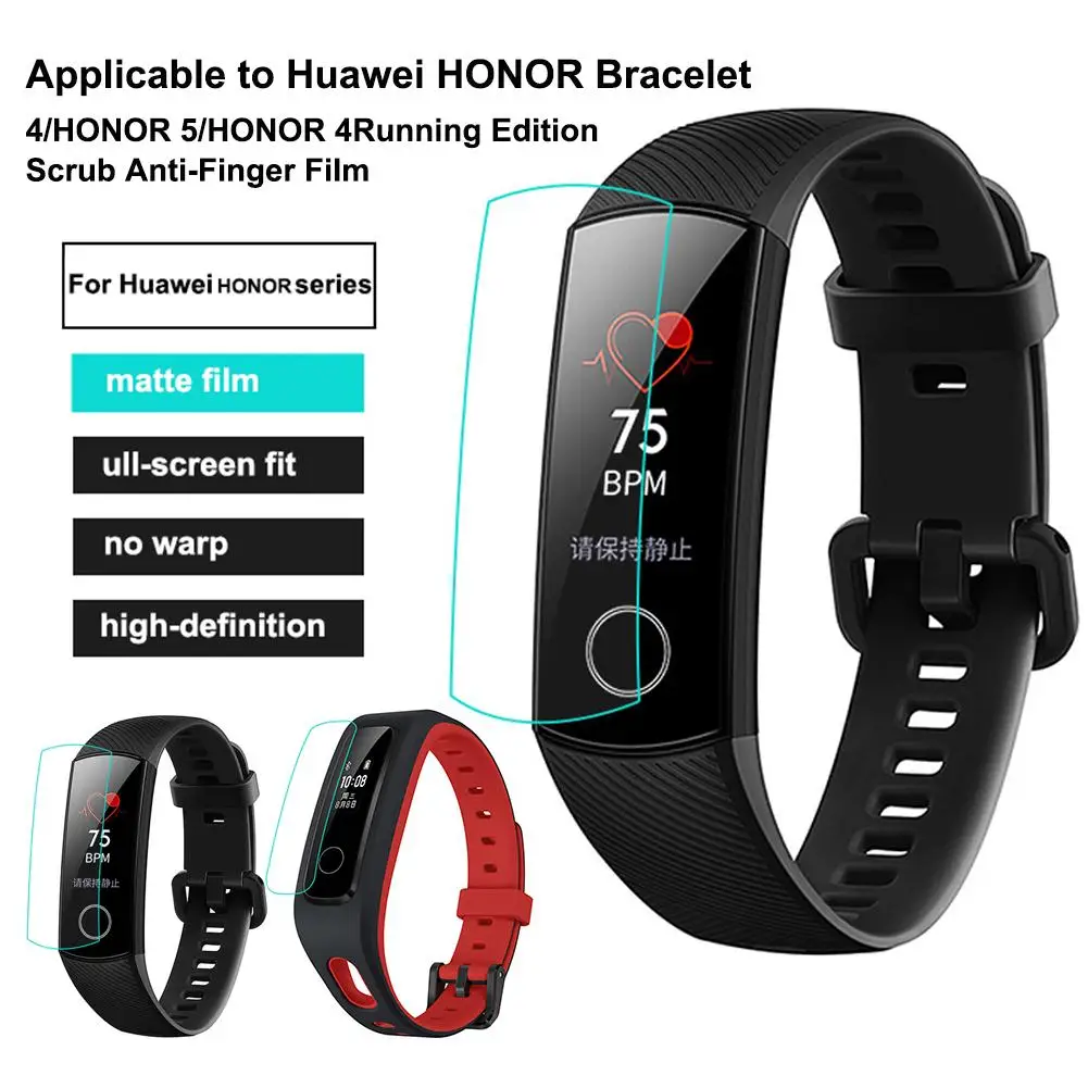 Scratch-proof Anti-drop Explosion-proof Wristband Bracelet Full Cover Glass Screen Protector Film For Huawei Honor Band 5 /4 | Электроника