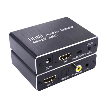 New 4Kx2K HDMI Audio Extractor Support ARC Optical TOSLINK SPDIF 5.1 ARC HDMI Audio Extractor Splitter HDMI To Audio Extractor
New 4Kx2K HDMI Audio Extractor Support ARC Optical TOSLINK SPDIF 5.1 ARC HDMI Audio Extractor Splitter HDMI To Audio Extractor