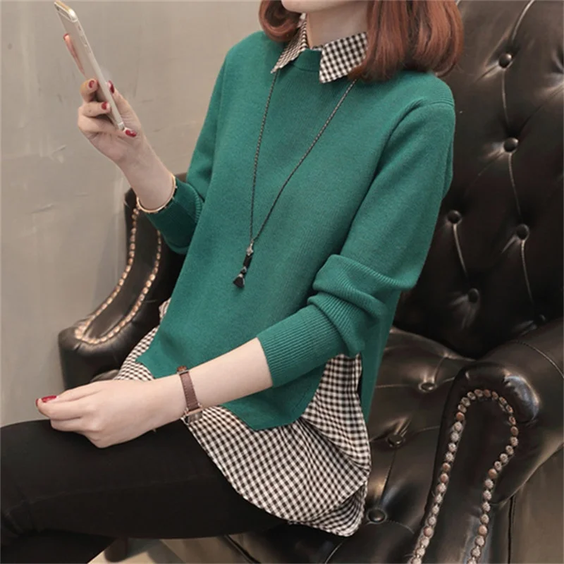 Autumn and winter new sweater women wear two-piece set of fashionable shirt collar knitted bottoming shirt
Autumn and winter new sweater women wear two-piece set of fashionable shirt collar knitted bottoming shirt