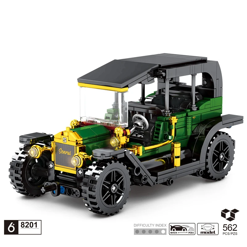 technics classic Vintage car building block 1924 ford model T Tourer bricks pull back vehicle toys collection for boys gifts
technics classic Vintage car building block 1924 ford model T Tourer bricks pull back vehicle toys collection for boys gifts