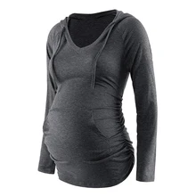 

Sale Maternity Hooded Tops Women Nursing Maternity Long Sleeves Hooded Sweatshirt Breastfeeding Hoodie Pregnant Mom Clothes D30