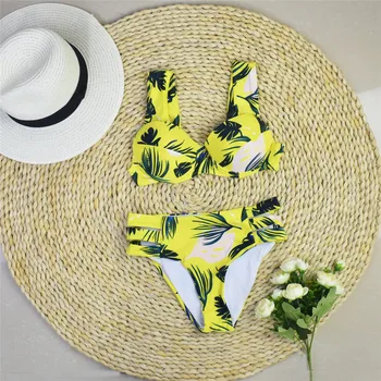 2020 Woman Swimwear High Waist S-L Bikini Big Women Bathing Suits Floral Vintage Female Sexy Bather Swimsuits 
2020 Woman Swimwear High Waist S-L Bikini Big Women Bathing Suits Floral Vintage Female Sexy Bather Swimsuits