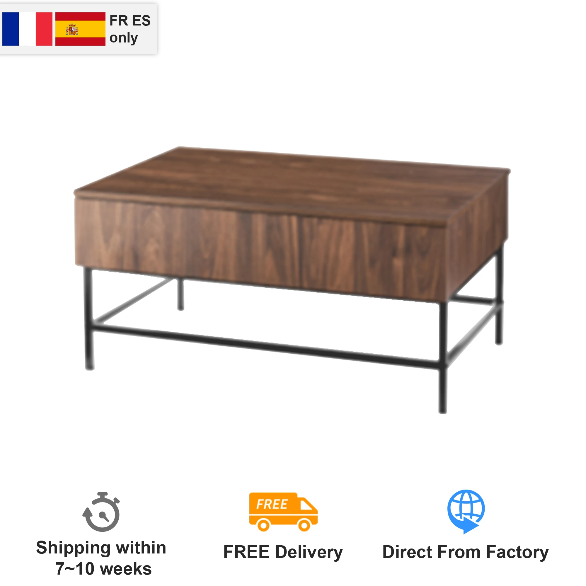 coffee table basse de salon Nordic modern tea table canyon walnut color mesa de centro mesa desk 2 drawers 91X60X45cm iron legs
coffee table basse de salon Nordic modern tea table canyon walnut color mesa de centro mesa desk 2 drawers 91X60X45cm iron legs