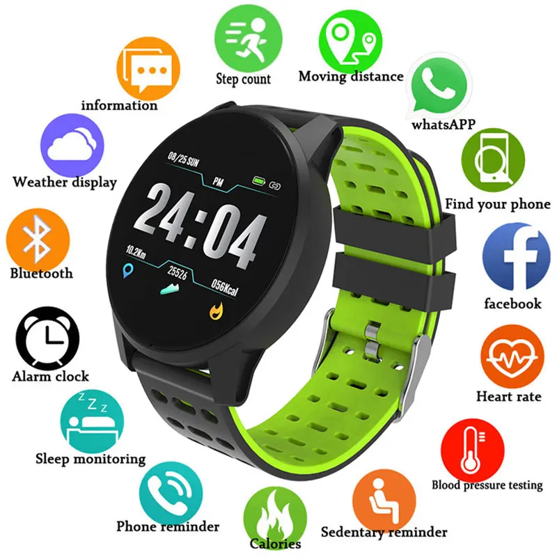 Smart Wristband Blood Pressure Oxygen Monitor Men Women Heart Rate Monitor GPS Activity Fitness Tracker Pedometer Sport Watch
Smart Wristband Blood Pressure Oxygen Monitor Men Women Heart Rate Monitor GPS Activity Fitness Tracker Pedometer Sport Watch