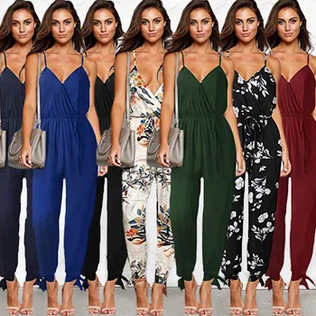 Spring/Summer 2020 Sexy Backless Tether Deep V-neck Straps Cotton Long Jumpsuits 101047
Spring/Summer 2020 Sexy Backless Tether Deep V-neck Straps Cotton Long Jumpsuits 101047