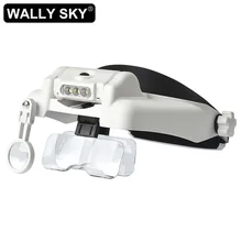 Headwearing Magnifier 6 Lenses of Multiple Magnification with Three LED Lights Magnifying Glass with USB Rechargeable Battery
Headwearing Magnifier 6 Lenses of Multiple Magnification with Three LED Lights Magnifying Glass with USB Rechargeable Battery